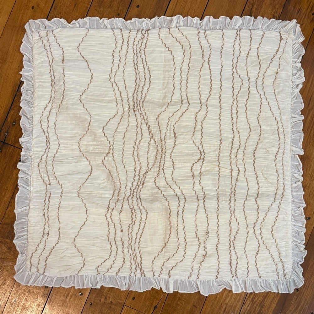 Pottery Barn Smocked Ruffled Euro Sham